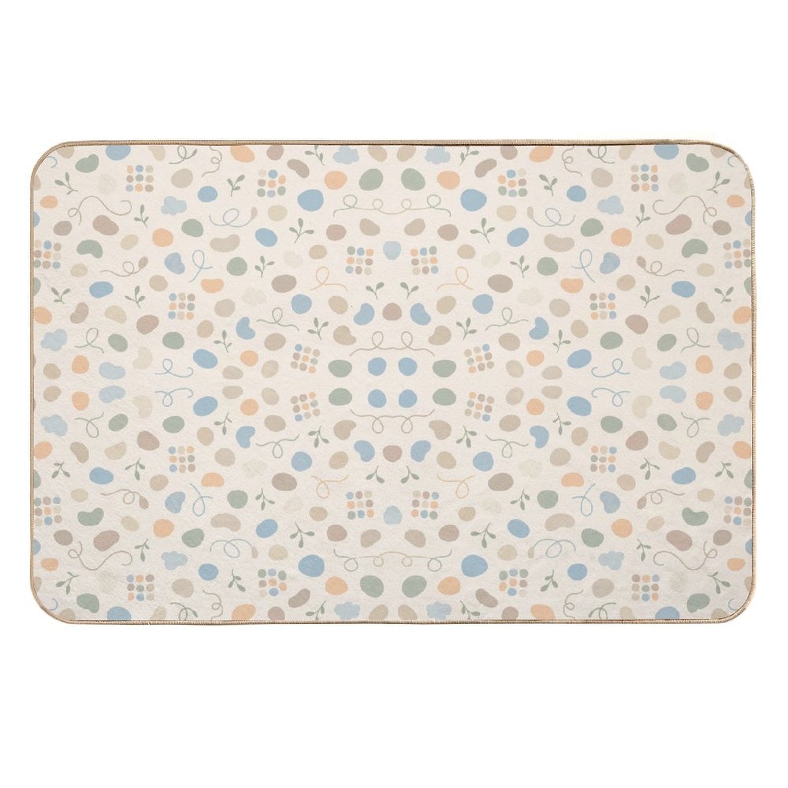 Pastel Abstract Botanical Non-Slip Floor Mat – 40 × 60 cm