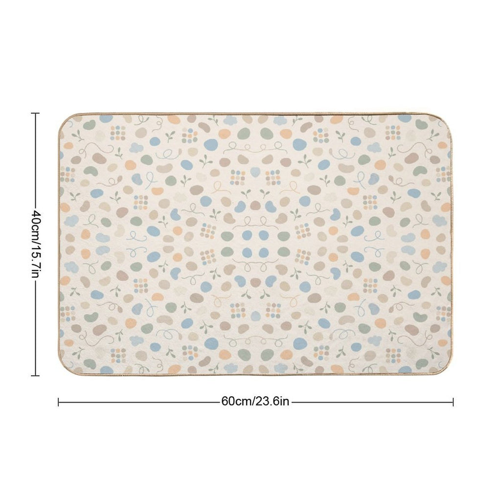 Pastel Abstract Botanical Non-Slip Floor Mat – 40 × 60 cm