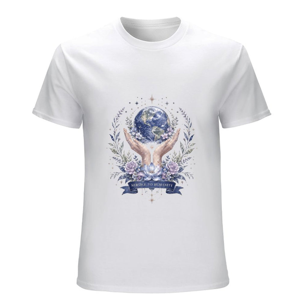 Service to Humanity Earth & Floral Graphic T-Shirt